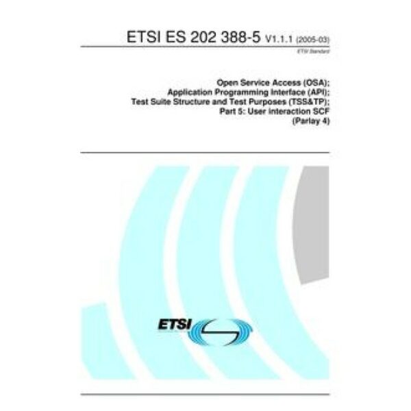 ETSI ES 202 388-5