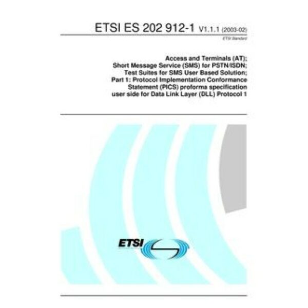 ETSI ES 202 912-1