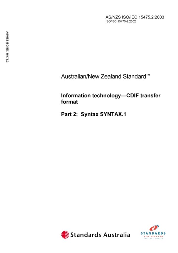 AS/NZS ISO/IEC 15475.2