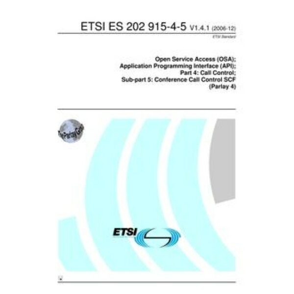 ETSI ES 202 915-4-5