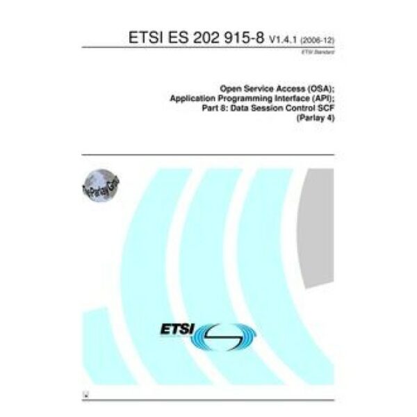 ETSI ES 202 915-8