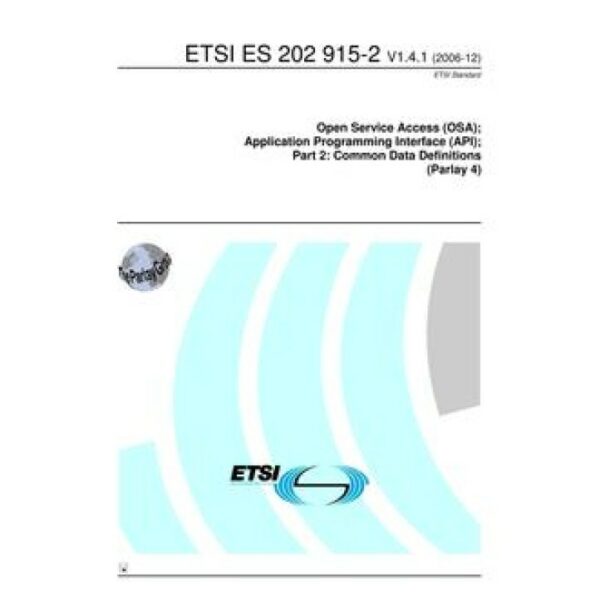 ETSI ES 202 915-2