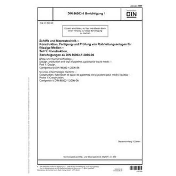 DIN 86003-1 Corrigendum 1