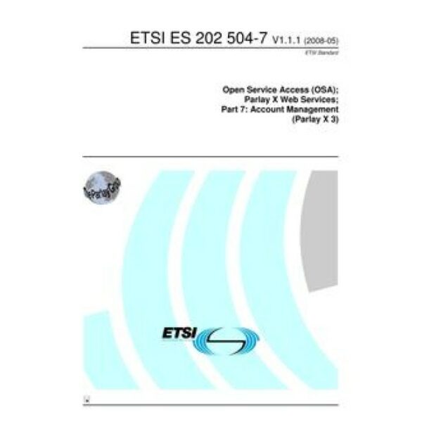 ETSI ES 202 504-6