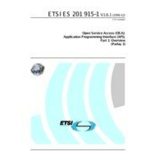 ETSI ES 201 915-1