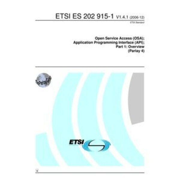 ETSI ES 202 915-1