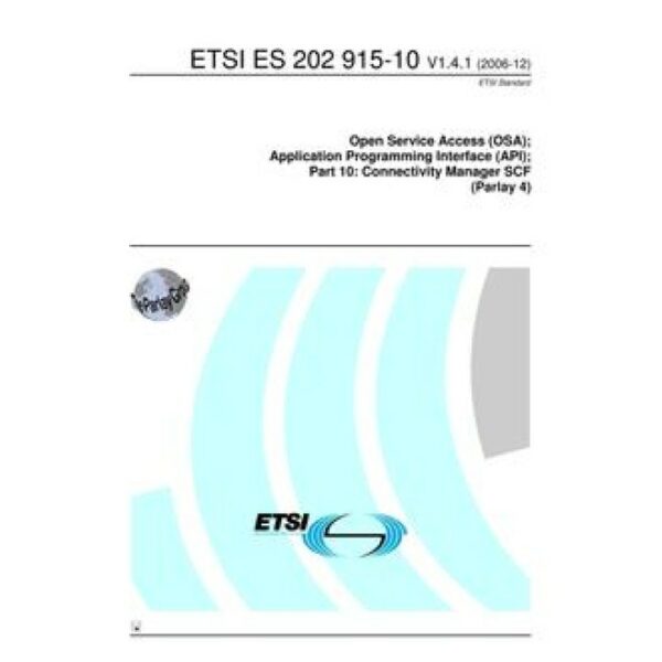 ETSI ES 202 915-10