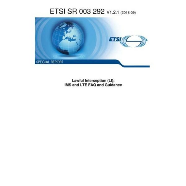 ETSI SR 003 292