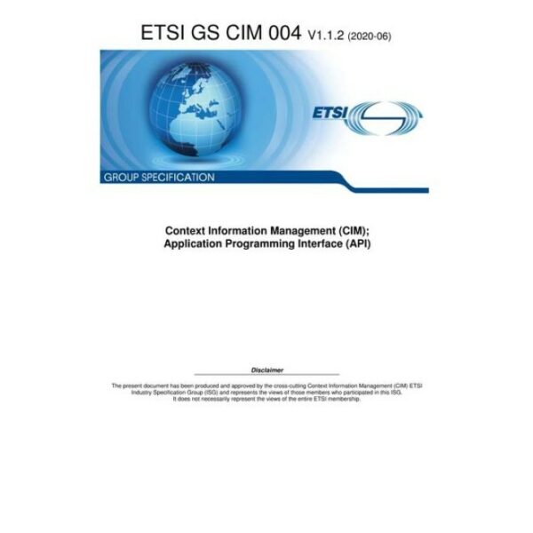 ETSI GS CIM 004