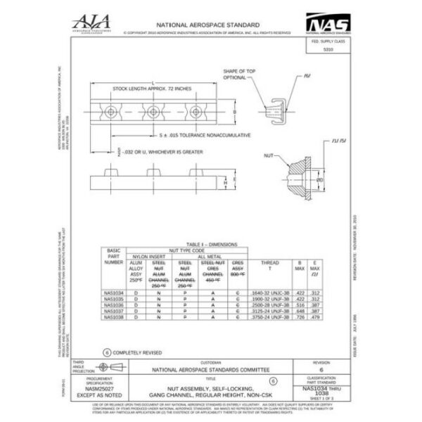 AIA NAS1034-1038