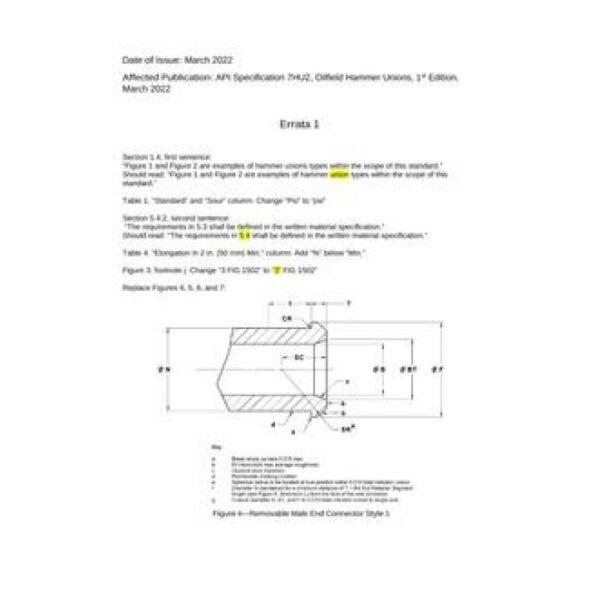 API Spec 7HU2 Errata 1