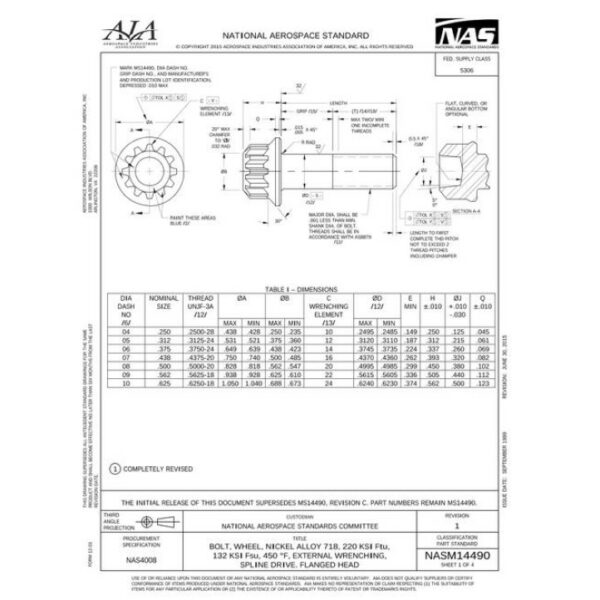 AIA NASM14490