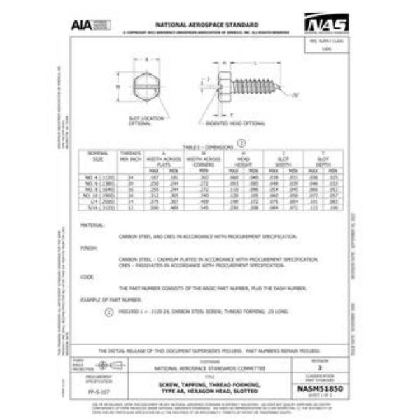 AIA NASM51850