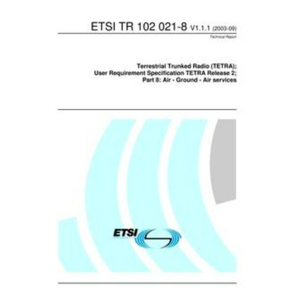 ETSI TR 102 021-8