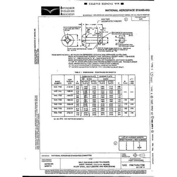 AIA NAS7700-7706