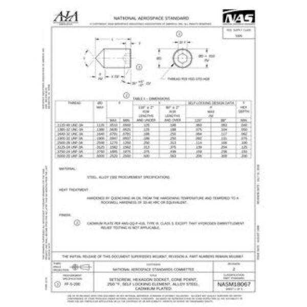 AIA NASM18067