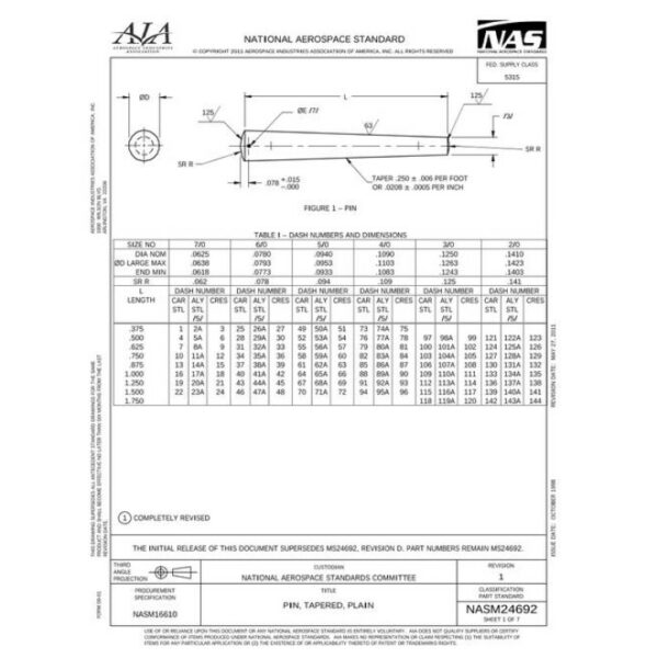 AIA NASM24692