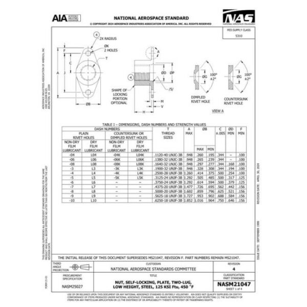 AIA NASM21047