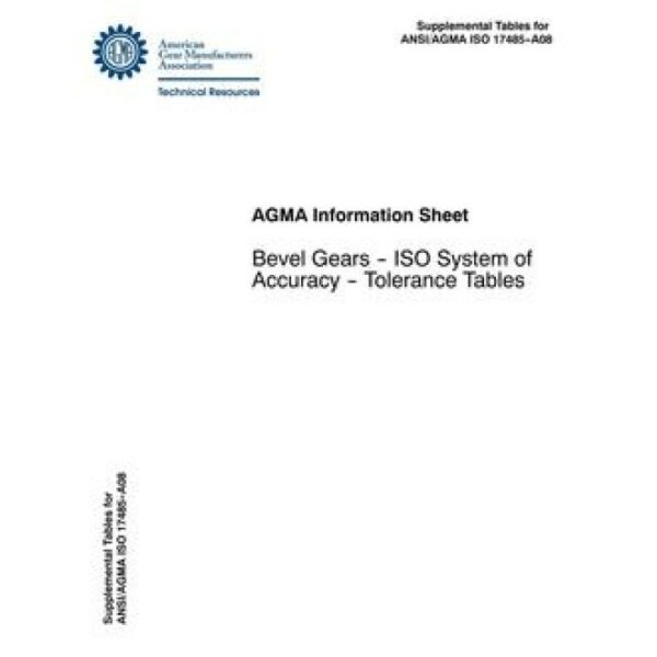 AGMA ISO 17485-A08 SUPP