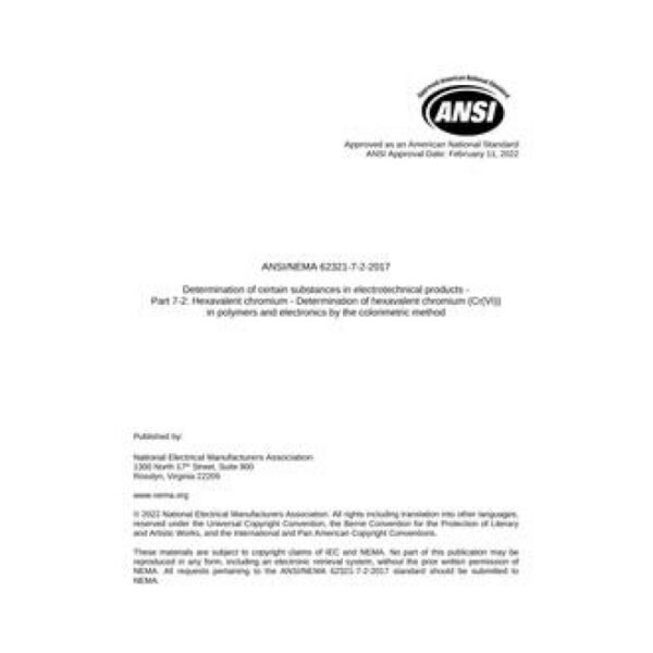 ANSI/NEMA 62321-7-2-2017