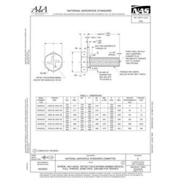 AIA NAS9101-9106