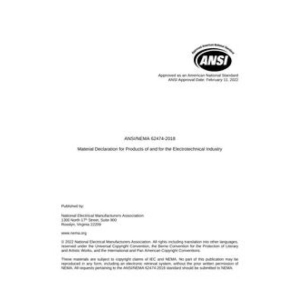 ANSI/NEMA 62474-2018