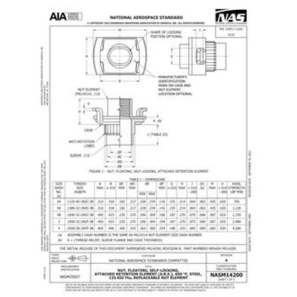 AIA NASM14200