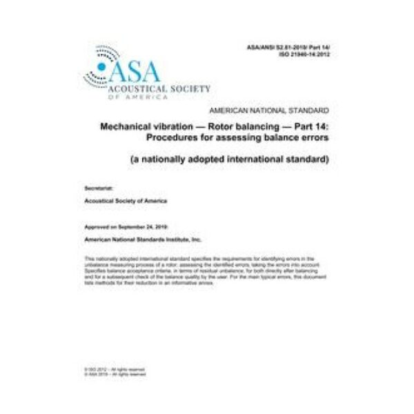 ASA S2.81-2019/Part 14/ ISO 21940-14:2012 (R2024)