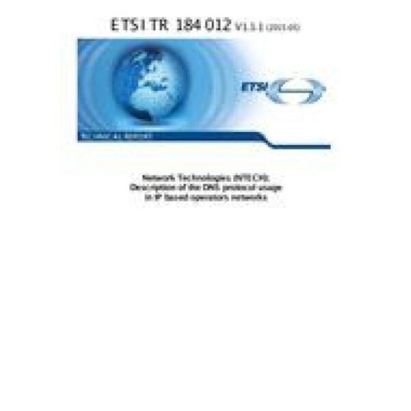 ETSI TR 184 012