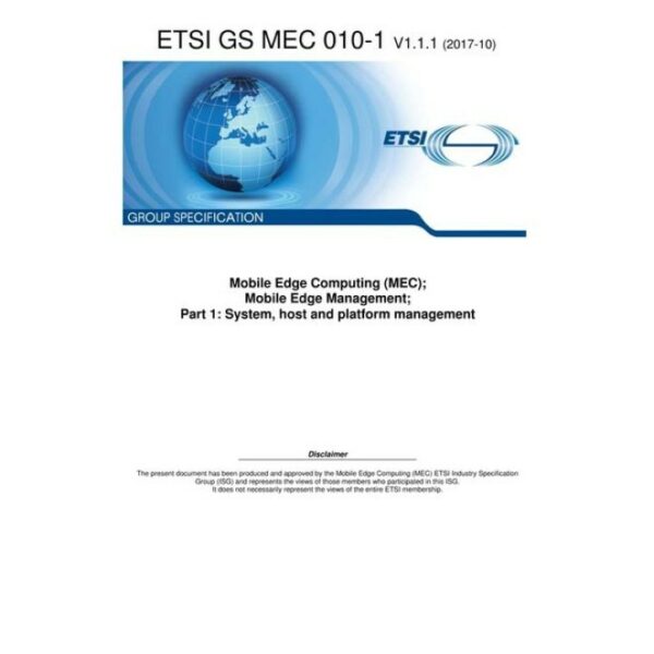 ETSI GS MEC 010-1