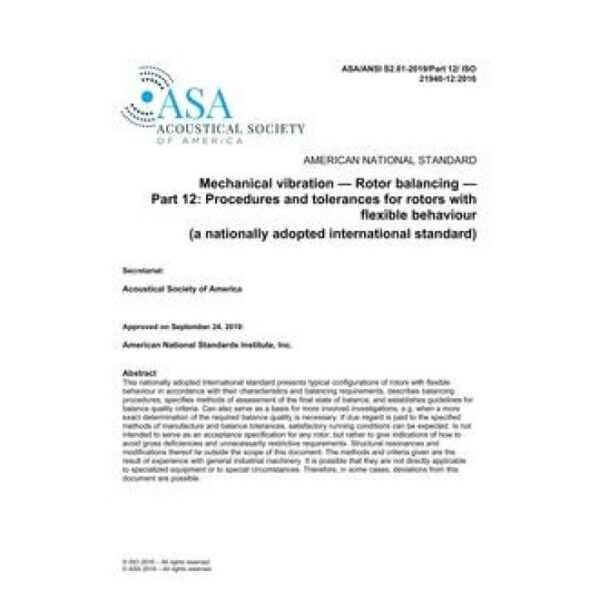 ASA S2.81-2019/Part 12/ ISO 21940-12:2016 (R2024)