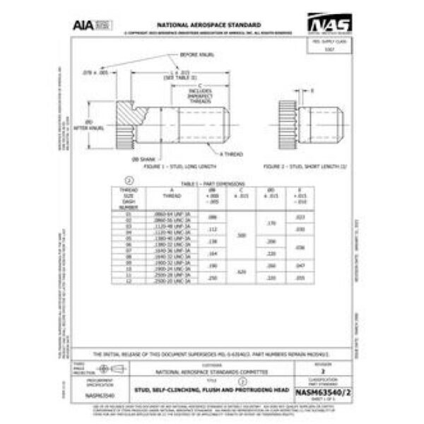 AIA NASM63540/2