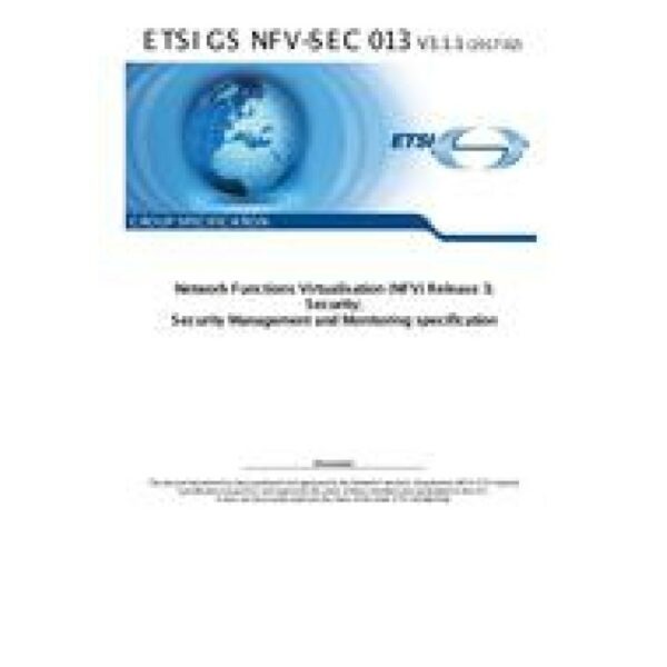 ETSI GS NFV-SEC 013