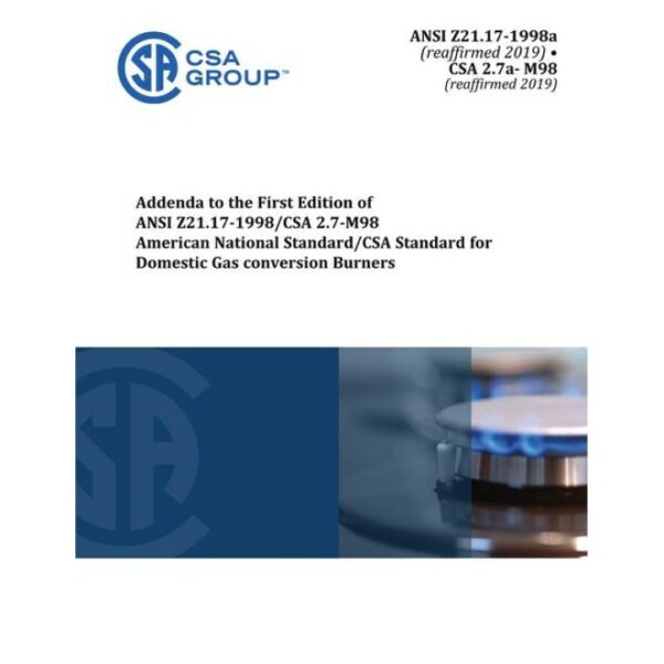 CSA 2.7a-2008/ANSI Z21.17a-2008 (R2019)