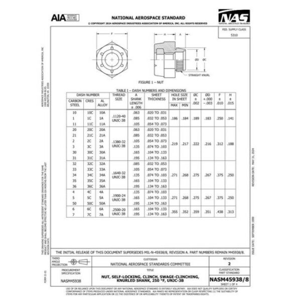 AIA NASM45938/8