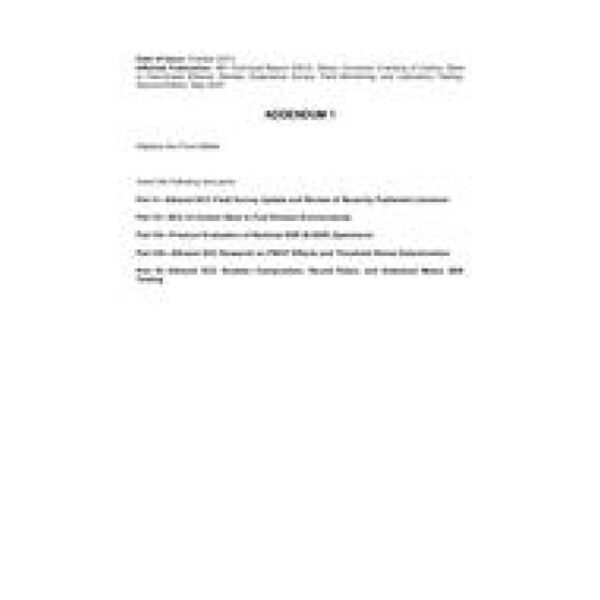 API TR 939-D Addendum 1