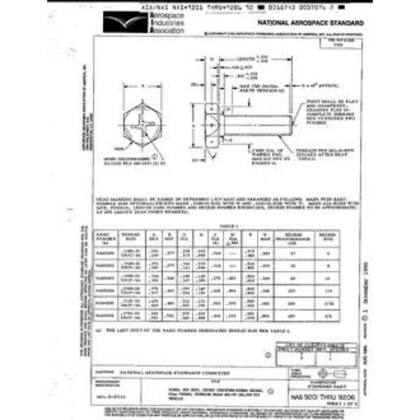 AIA NAS9201-9206