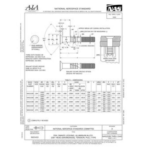 AIA NAS1535-1542