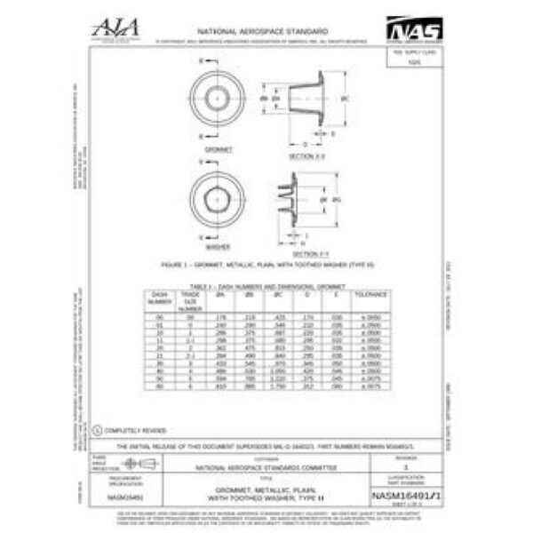 AIA NASM16491/1