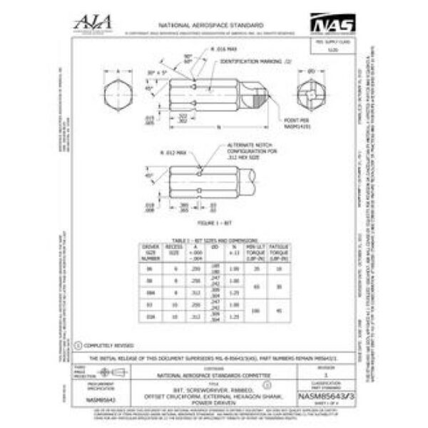 AIA NASM85643/3