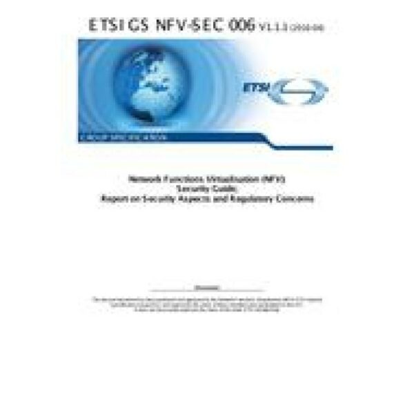 ETSI GS NFV-SEC 006