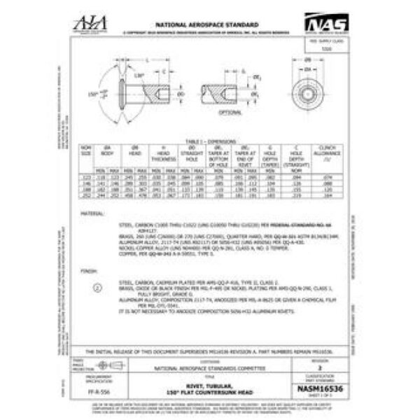 AIA NASM16536