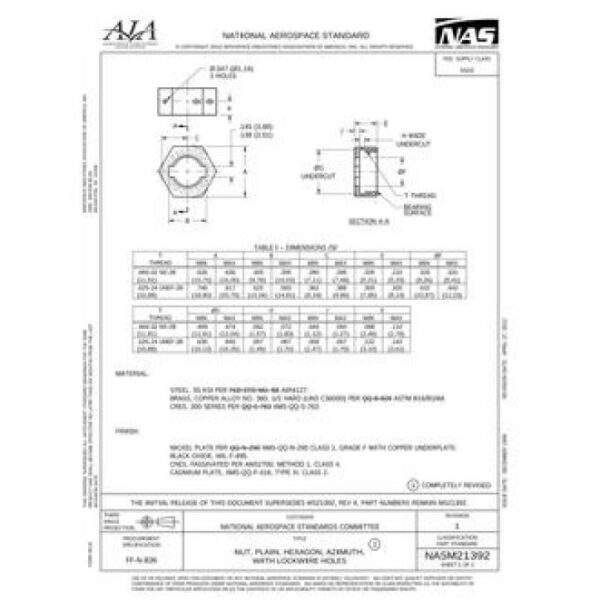 AIA NASM21392