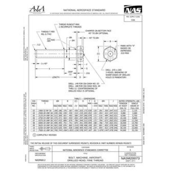 AIA NASM20073