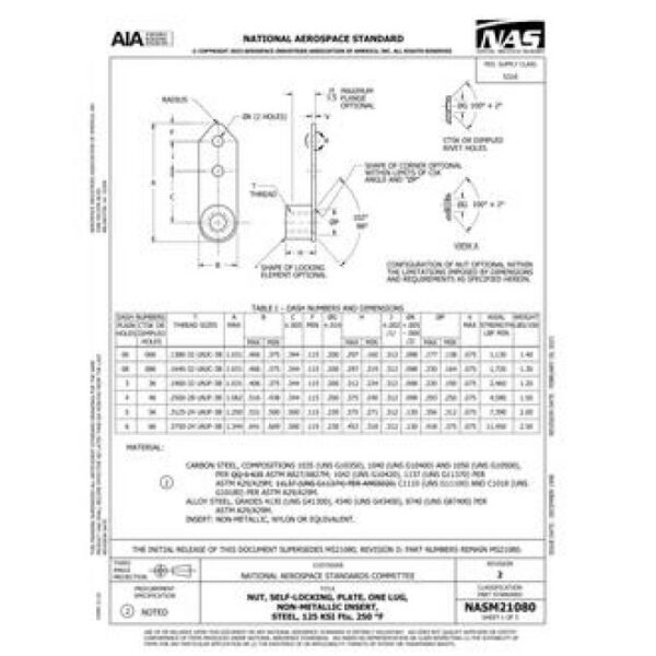 AIA NASM21080