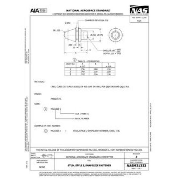 AIA NASM21323