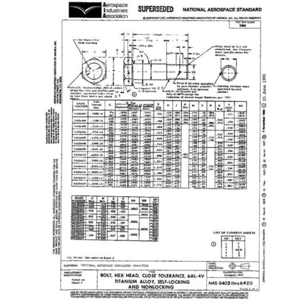 AIA NAS6403-6420