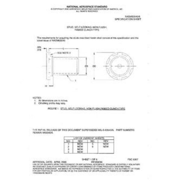 AIA NASM63540/6