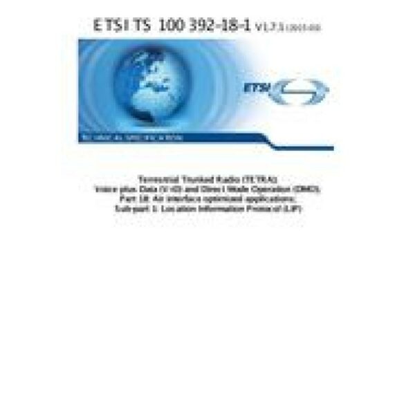 ETSI TS 100 392-18-1