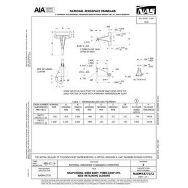 AIA NASM43770/2